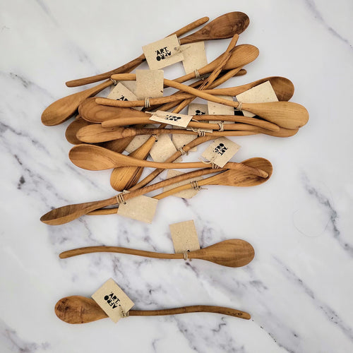 Cuillère bois teck A World of Craft – manche ondulé – Øje Society